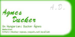 agnes ducker business card